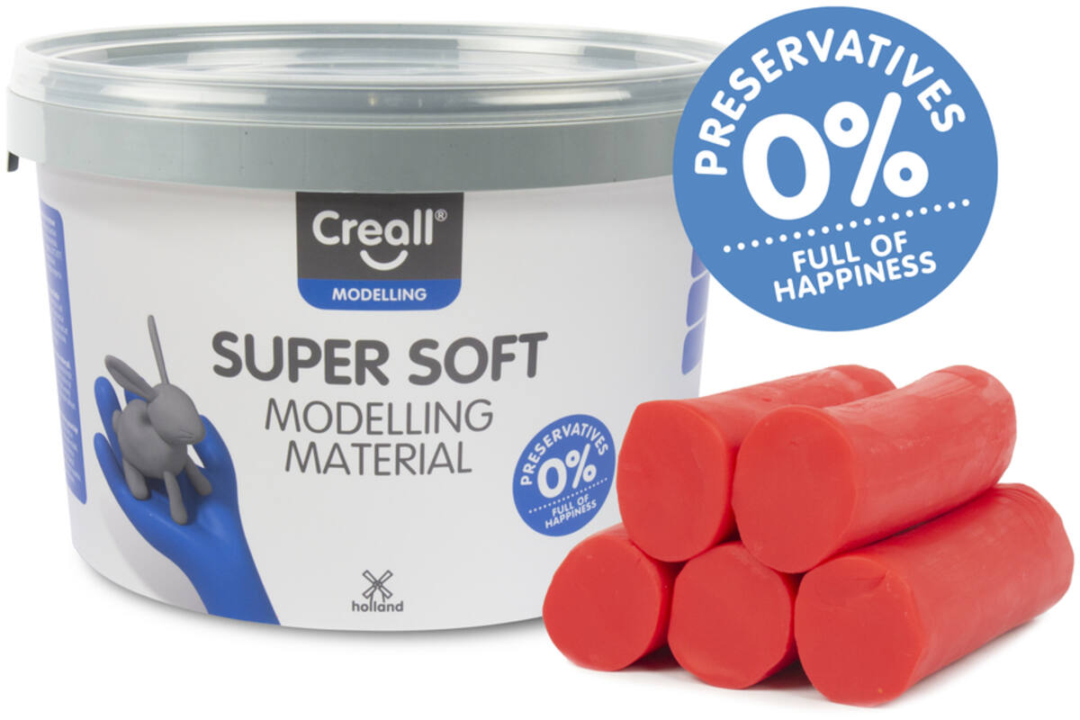 Klei Creall Super soft rood, 1750 gram