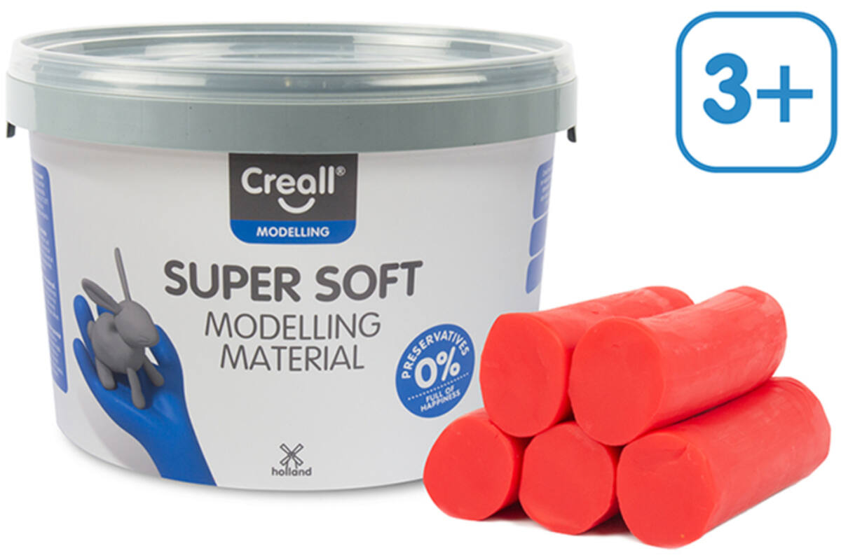 Klei Creall Super soft rood, 1750 gram
