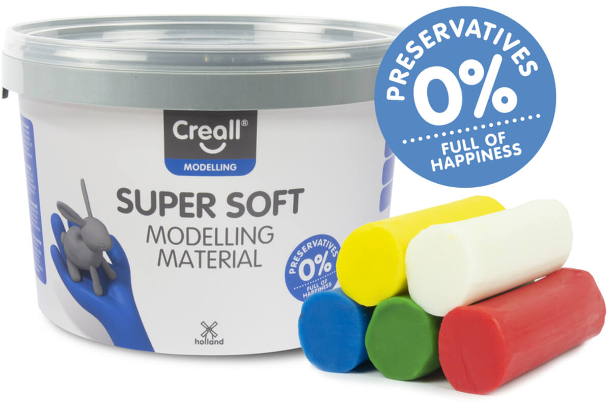 Klei Creall Super soft assorti 5 kleuren, 1750 gram