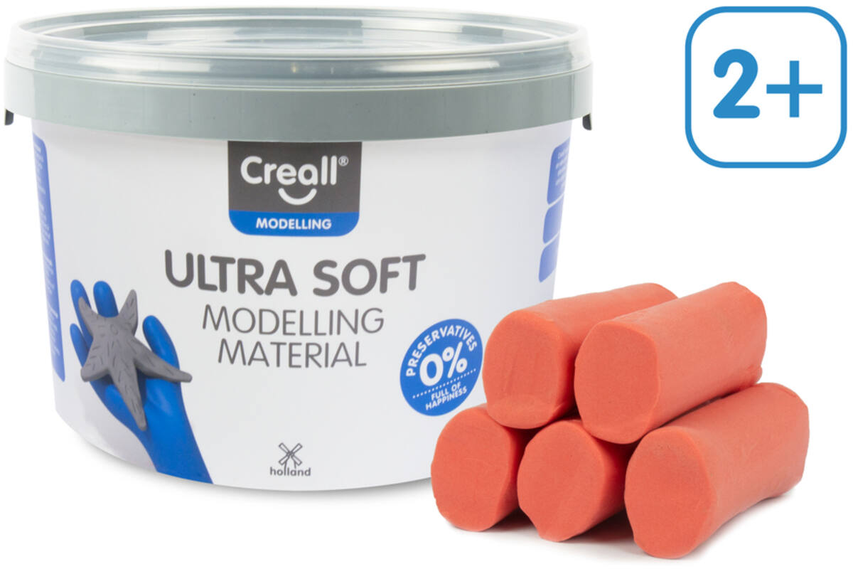 Klei Creall Ultra soft rood, 1100 gram