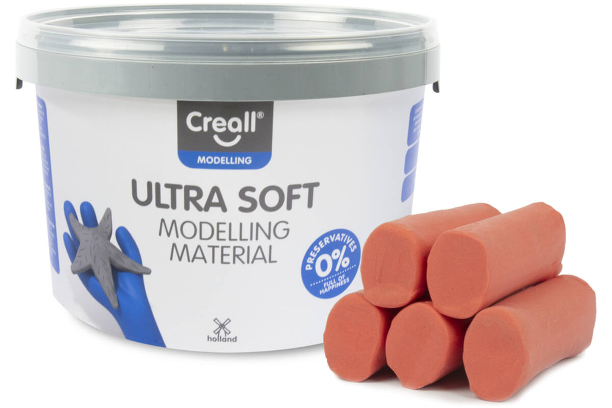 Klei Creall Ultra soft rood, 1100 gram
