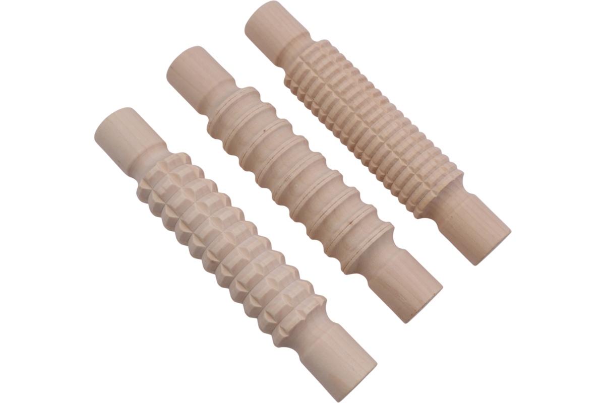 Klei roller diverse patronen, 3 stuks