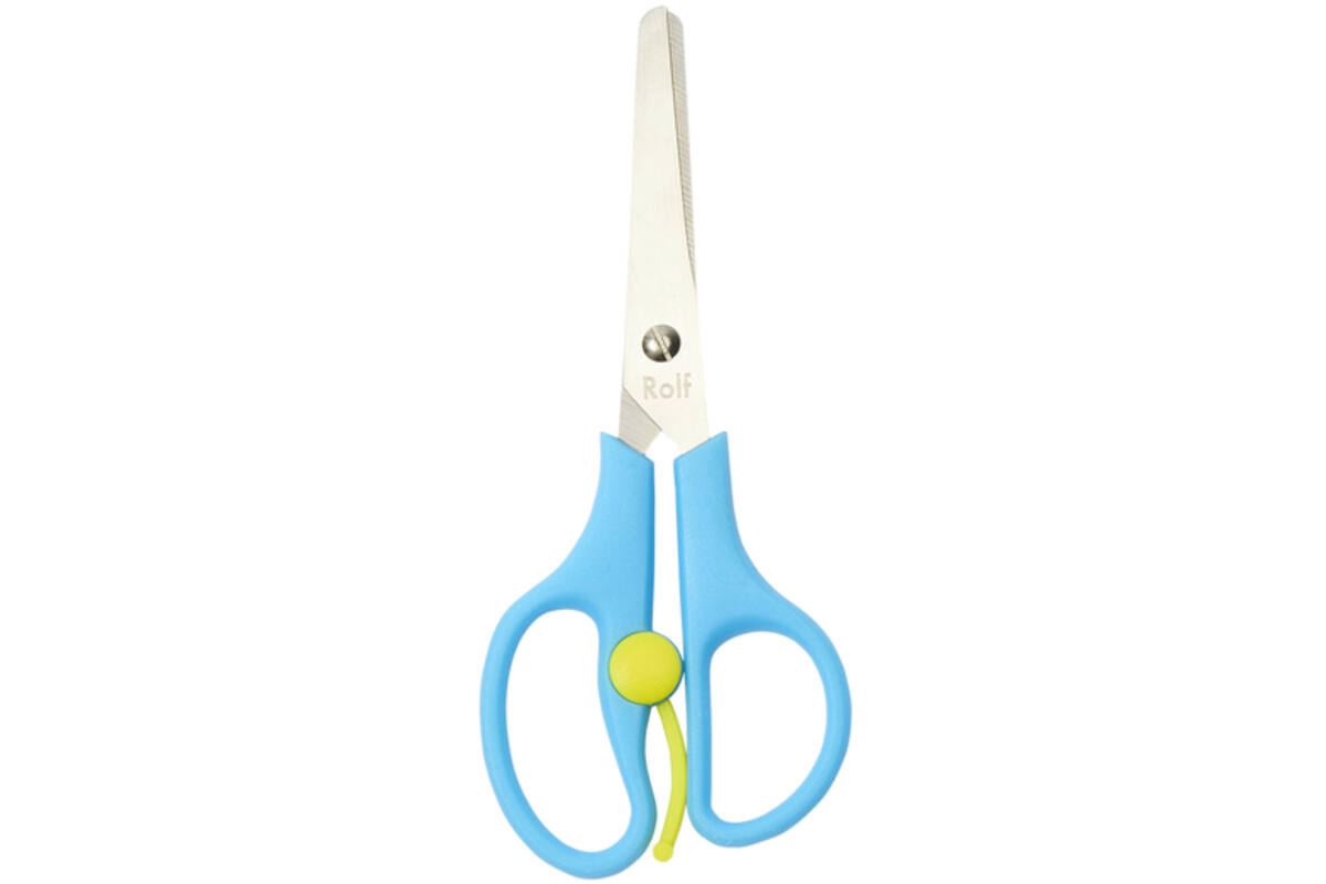 Schaar 14 cm met zelf-openende veer blauw