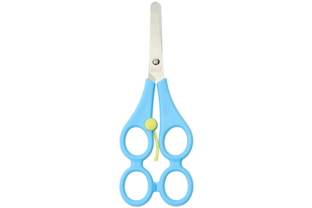 Schaar 17 cm therapeuten 4-ogen en veer rechtshandig blauw