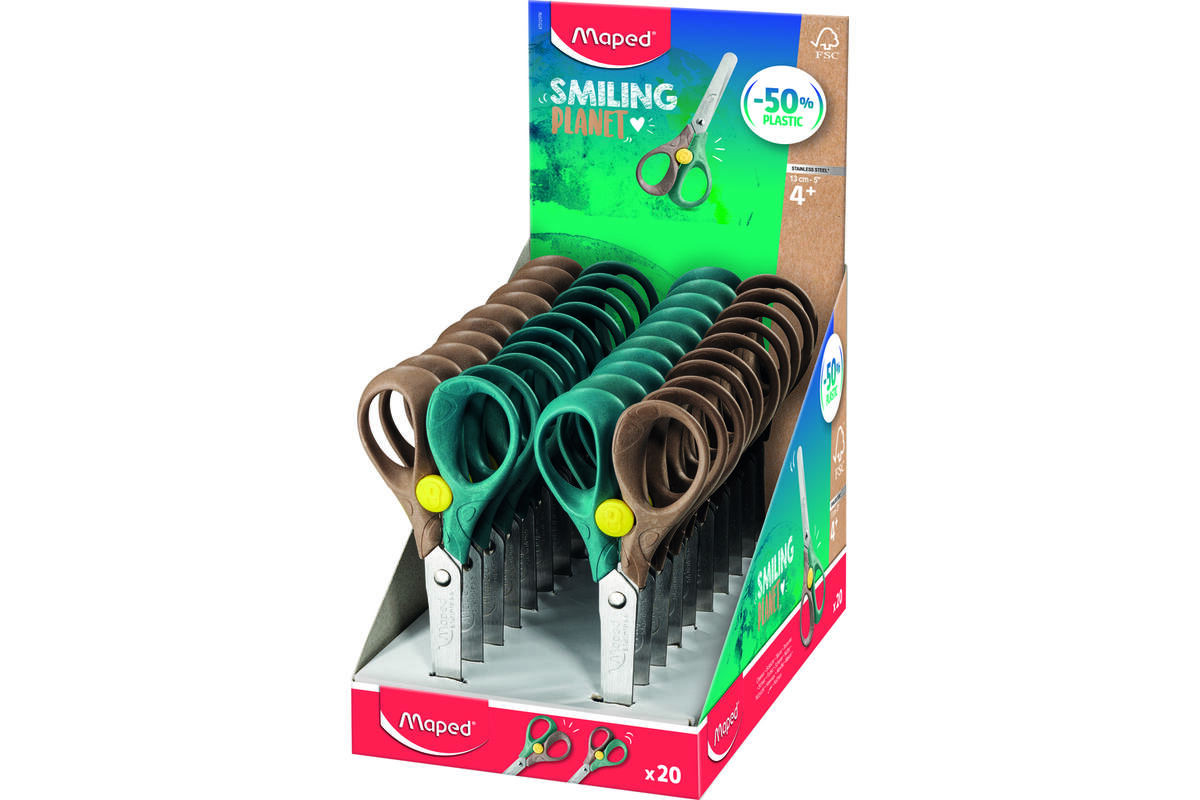 Kinderschaar 13 cm Maped smiling planet met beveiliging