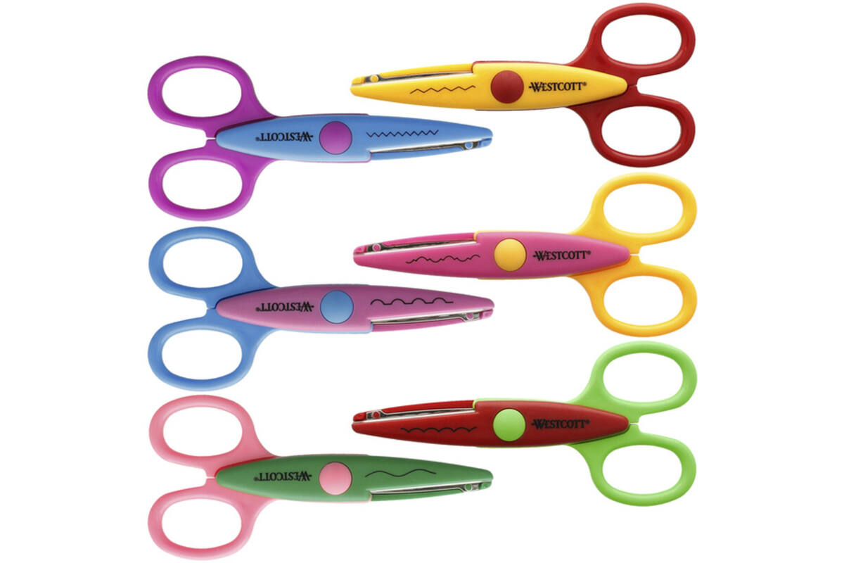 Figuurschaar 14 cm assorti motieven, 6 stuks