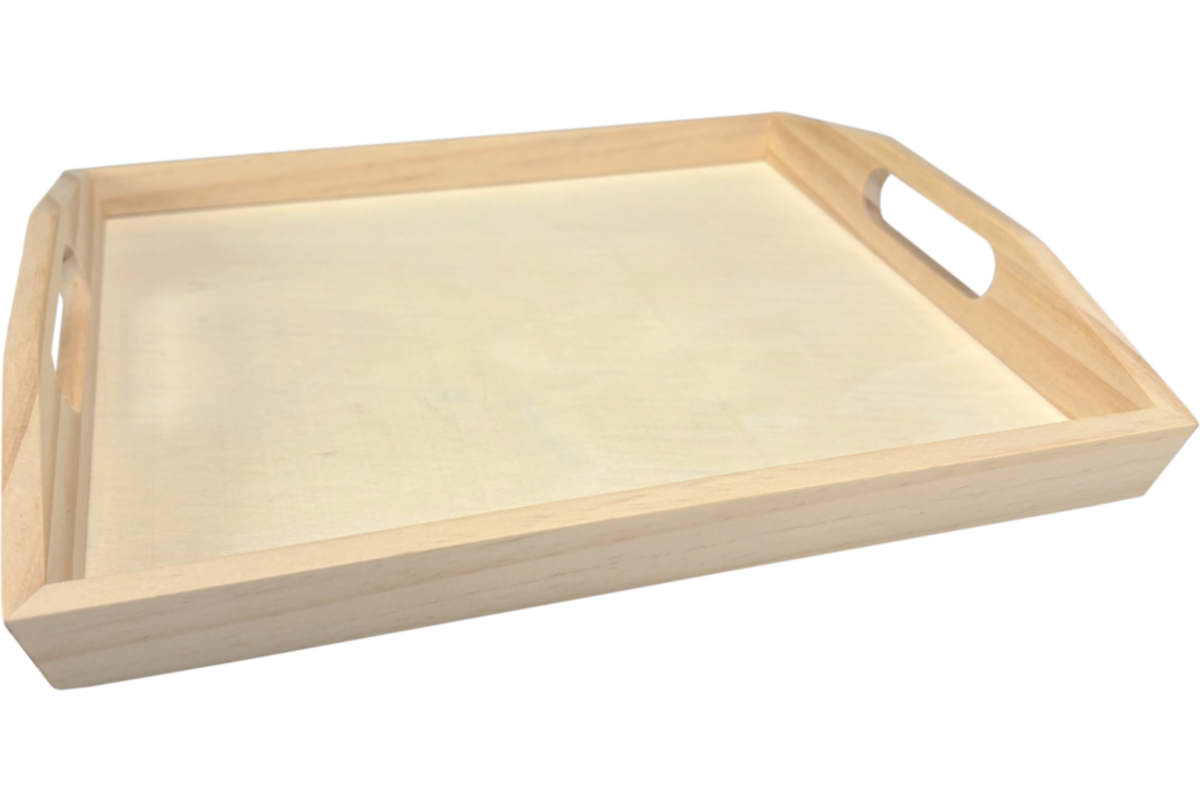 Dienblad hout 27 x 24 x 4 cm,  10 stuks