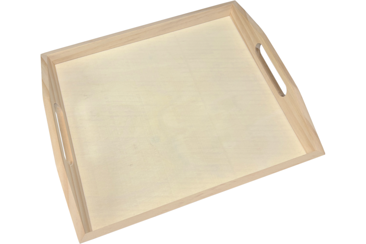 Dienblad hout 27 x 24 x 4 cm,  10 stuks
