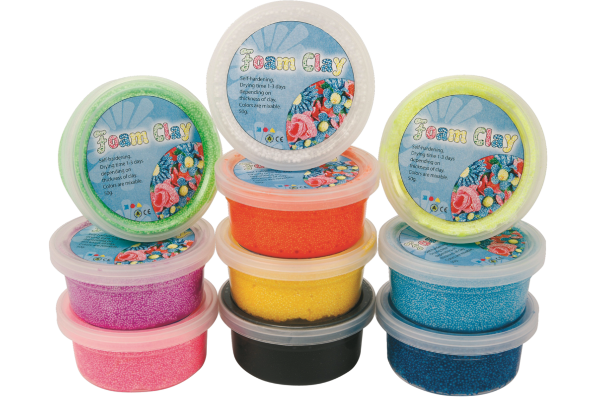 Klei foam clay 10 x 35 gr. ass.