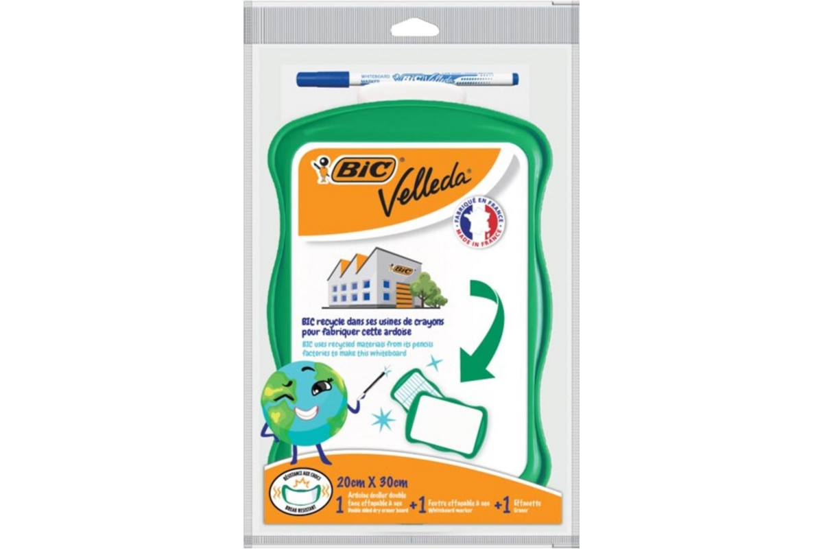 Whiteboard/wisbord BIC Velleda ECO groen, 24 stuks