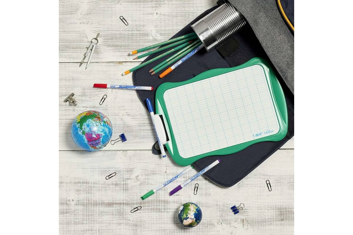 Whiteboard/wisbord BIC Velleda ECO groen, 24 stuks