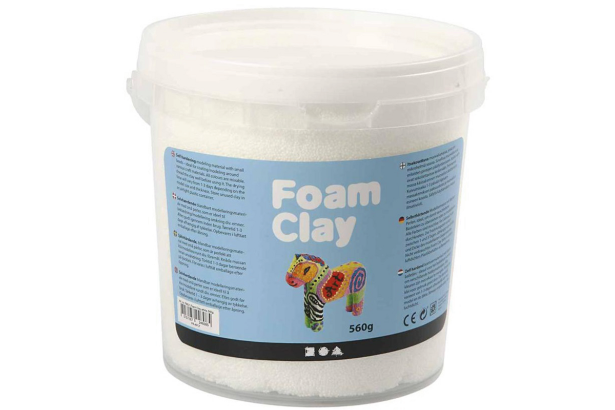 Klei foam clay, wit emmer 560 gram