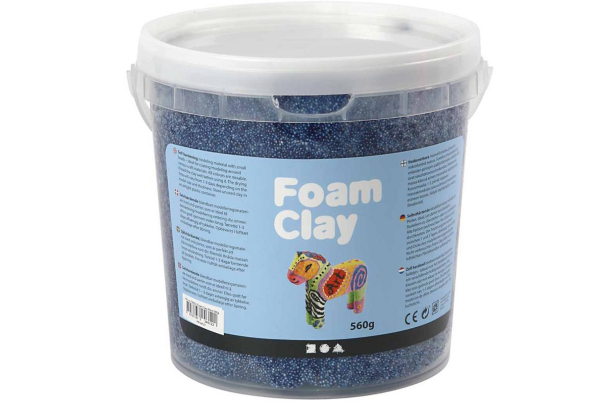 Klei foam clay, blauw emmer 560 gram