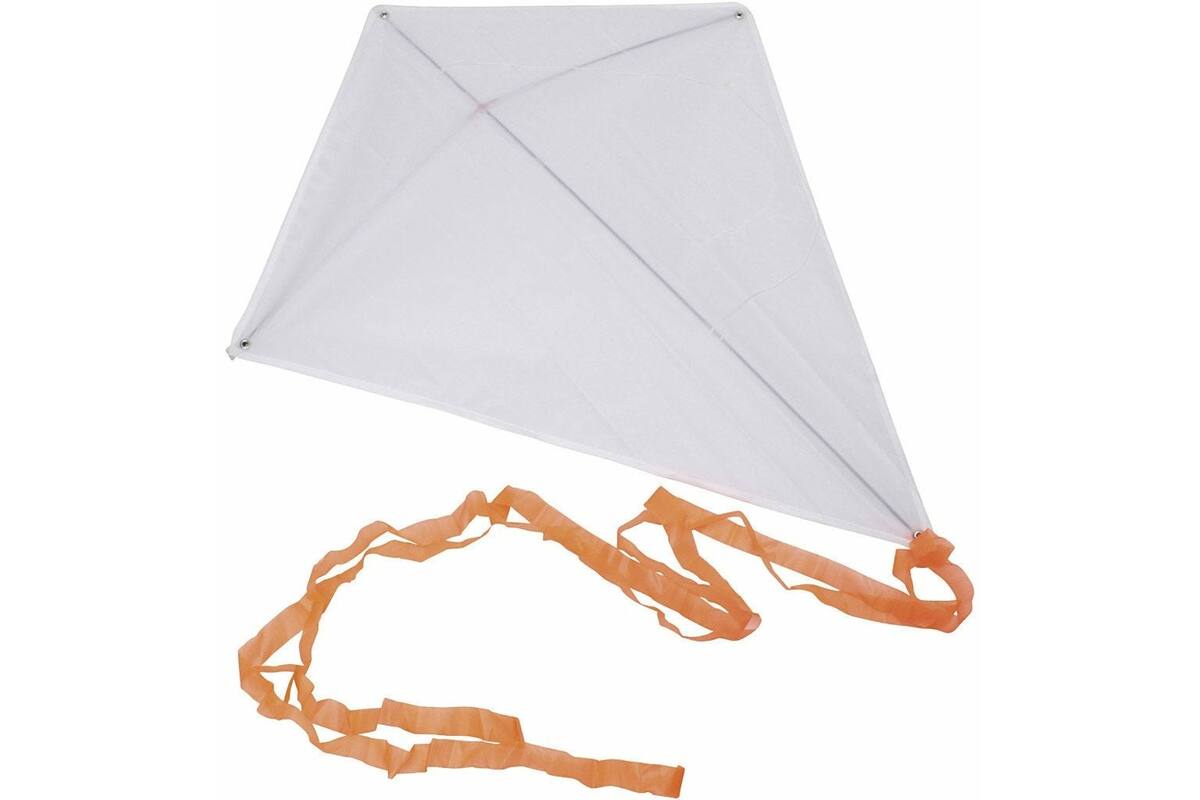 Vlieger wit, nylon, 59 x 57 cm, 10 stuks