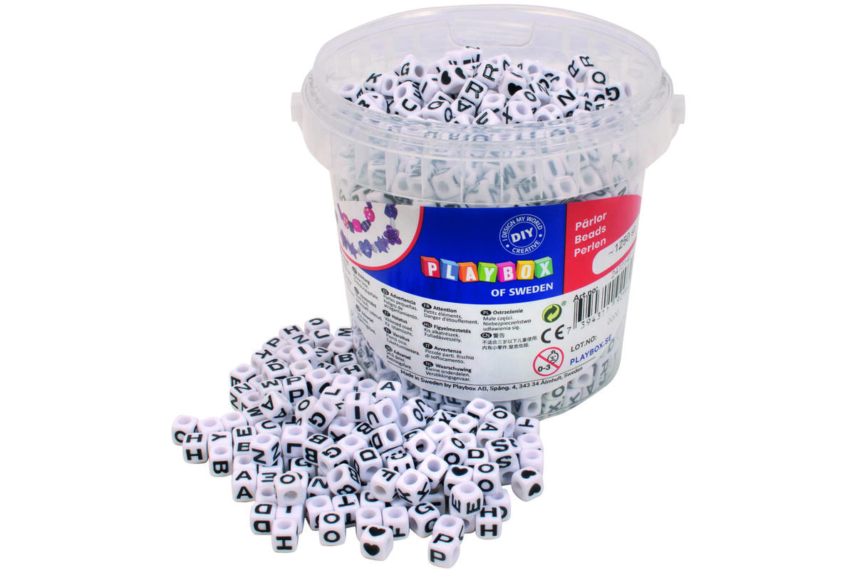 Letterkralen 6,5 x 6,5 mm, wit, 1250 stuks