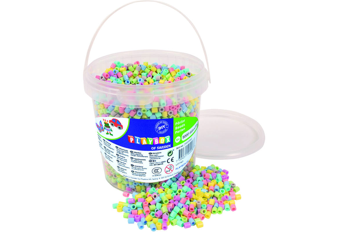 Strijkkralen midi pastel, 5000 stuks