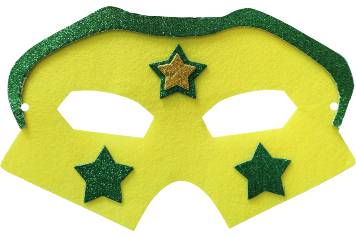 Superhelden maskers vilt 18 x 10 cm, 12 stuks