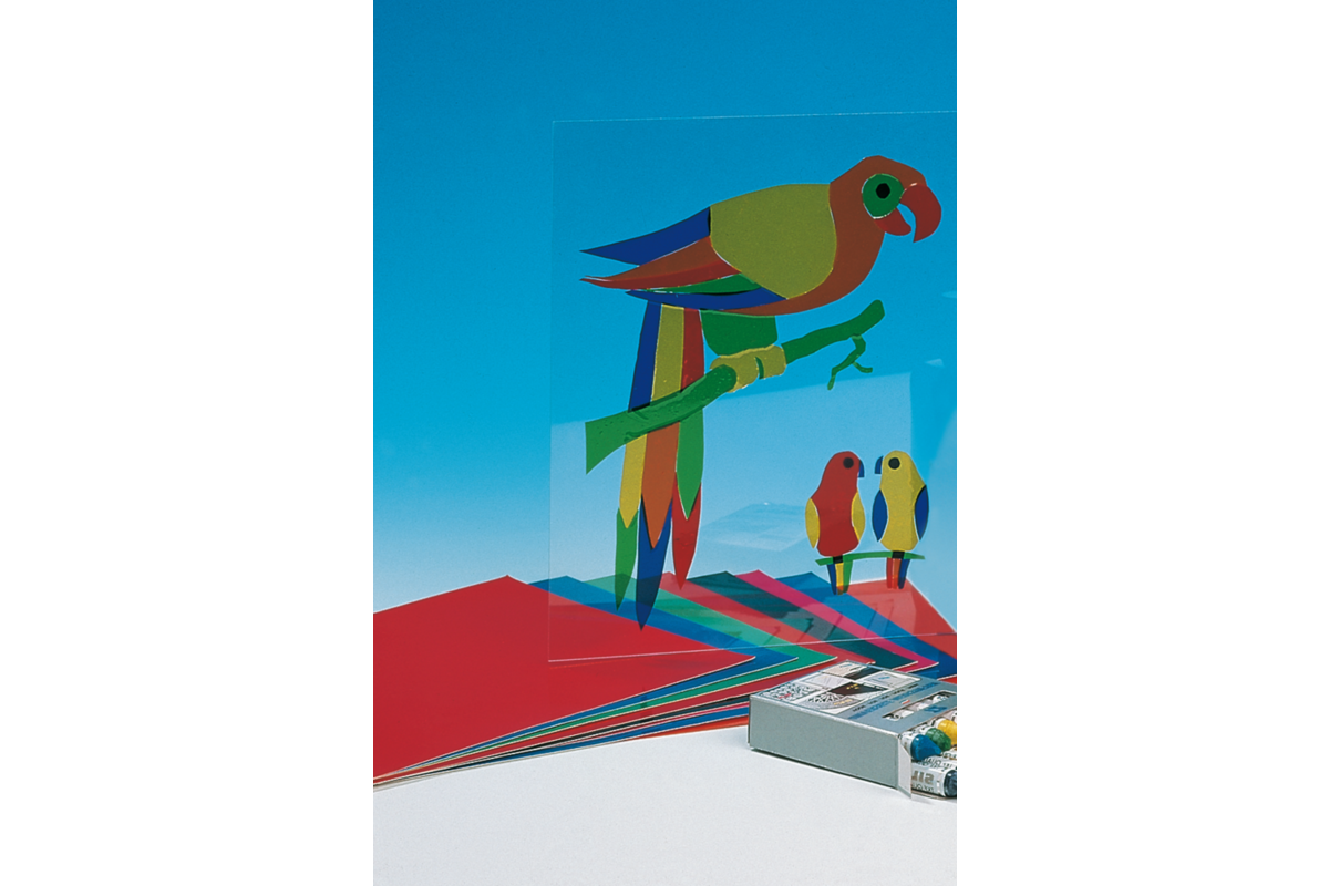Raamfolie 23 x 33 cm, 10 kleuren 20 vel