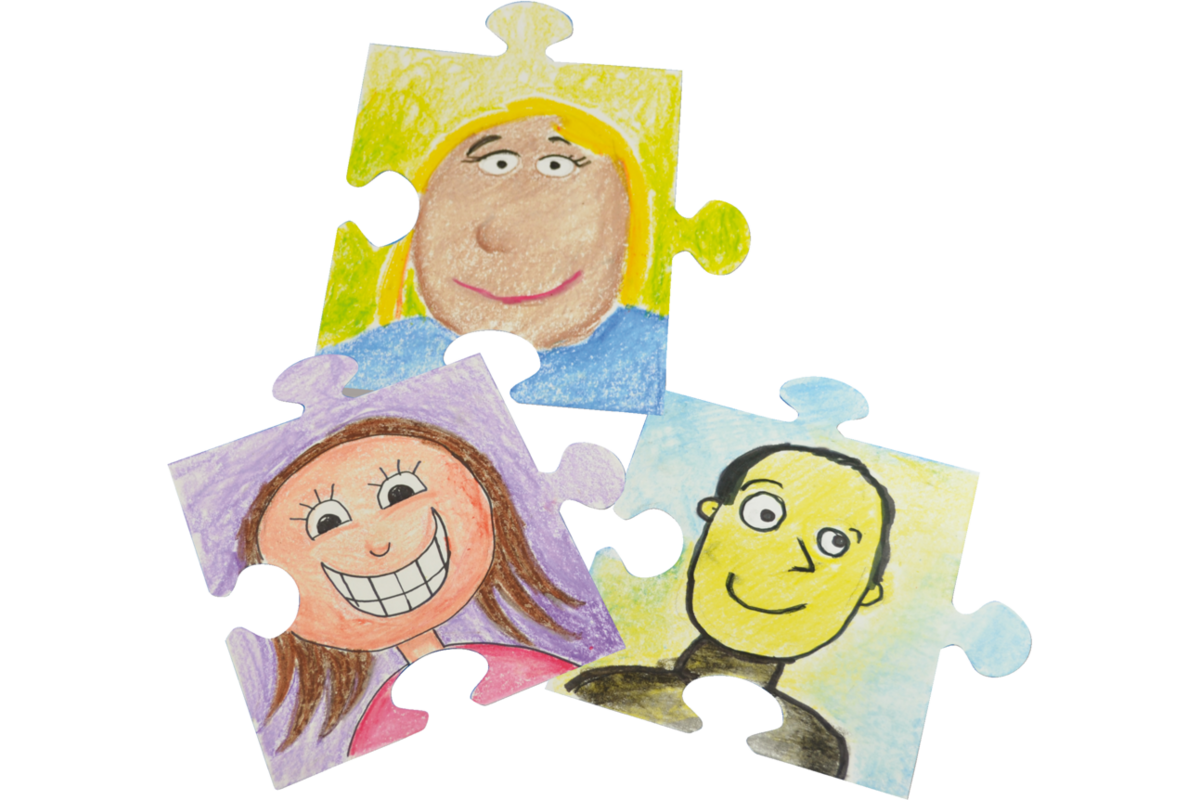Puzzelstukken karton 23 x 24 cm, 30 stuks