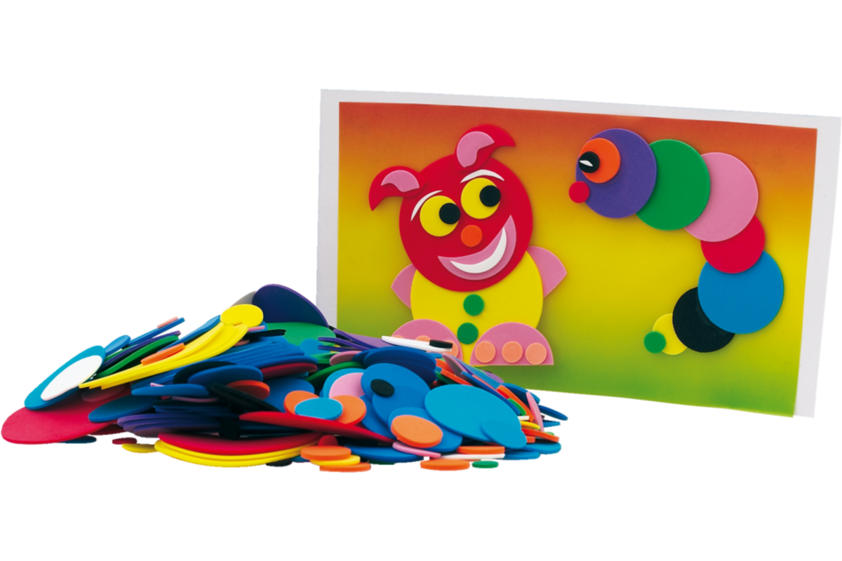 Foamset ass. ronde vormen in diverse kleuren en maten
