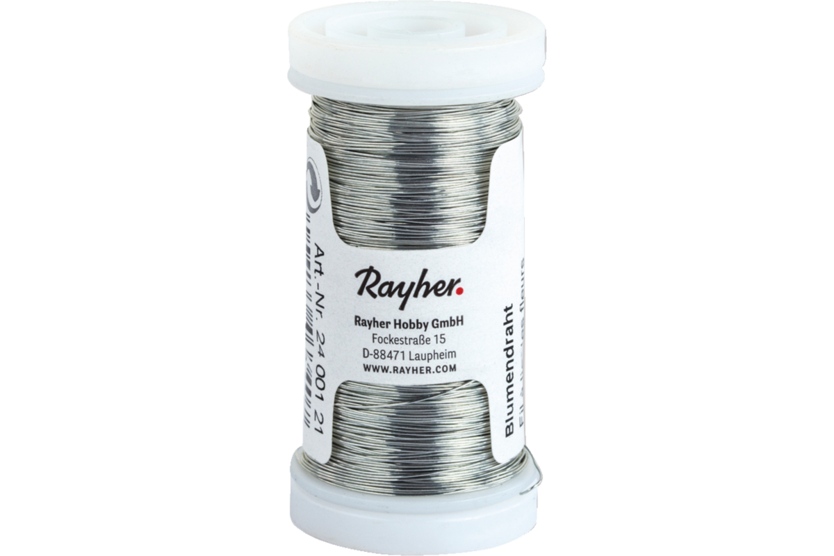 Zilverkleurig draad 0,35 mm 100 mtr.