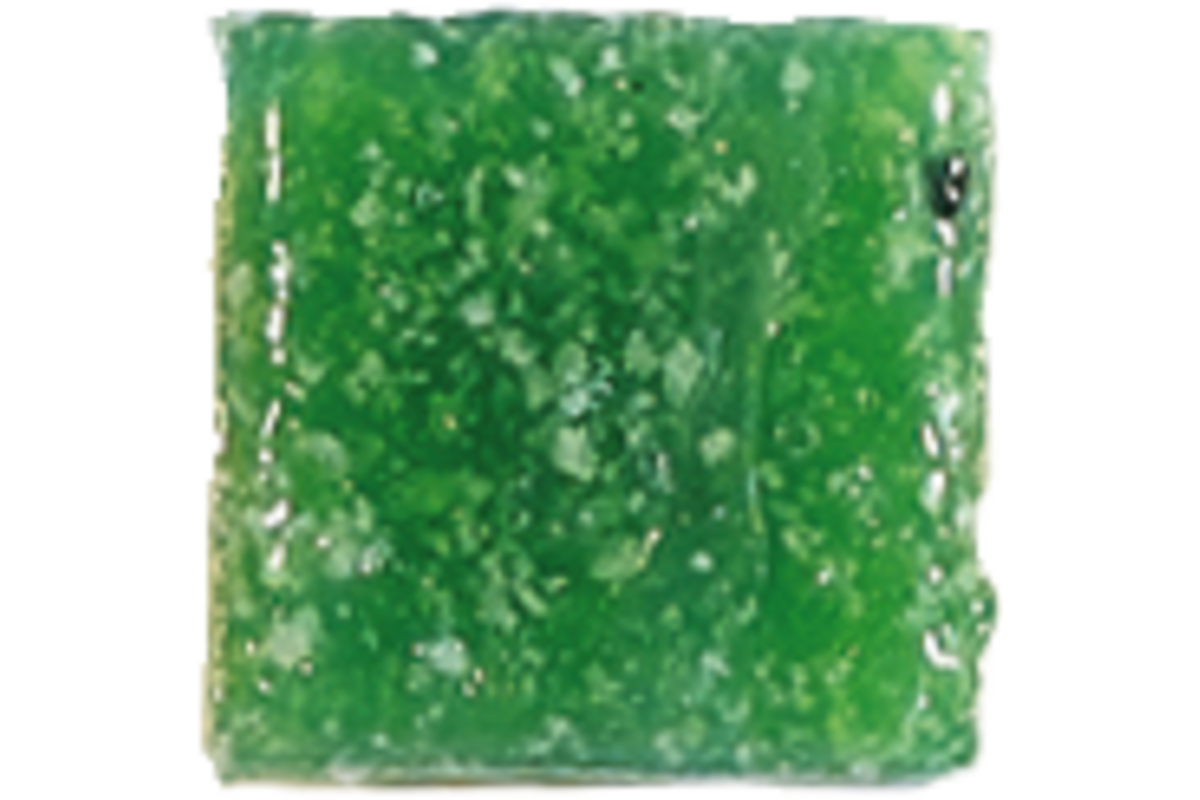 Glasmozaïek donkergroen vierkant 1 x 1 cm, 300 stuks
