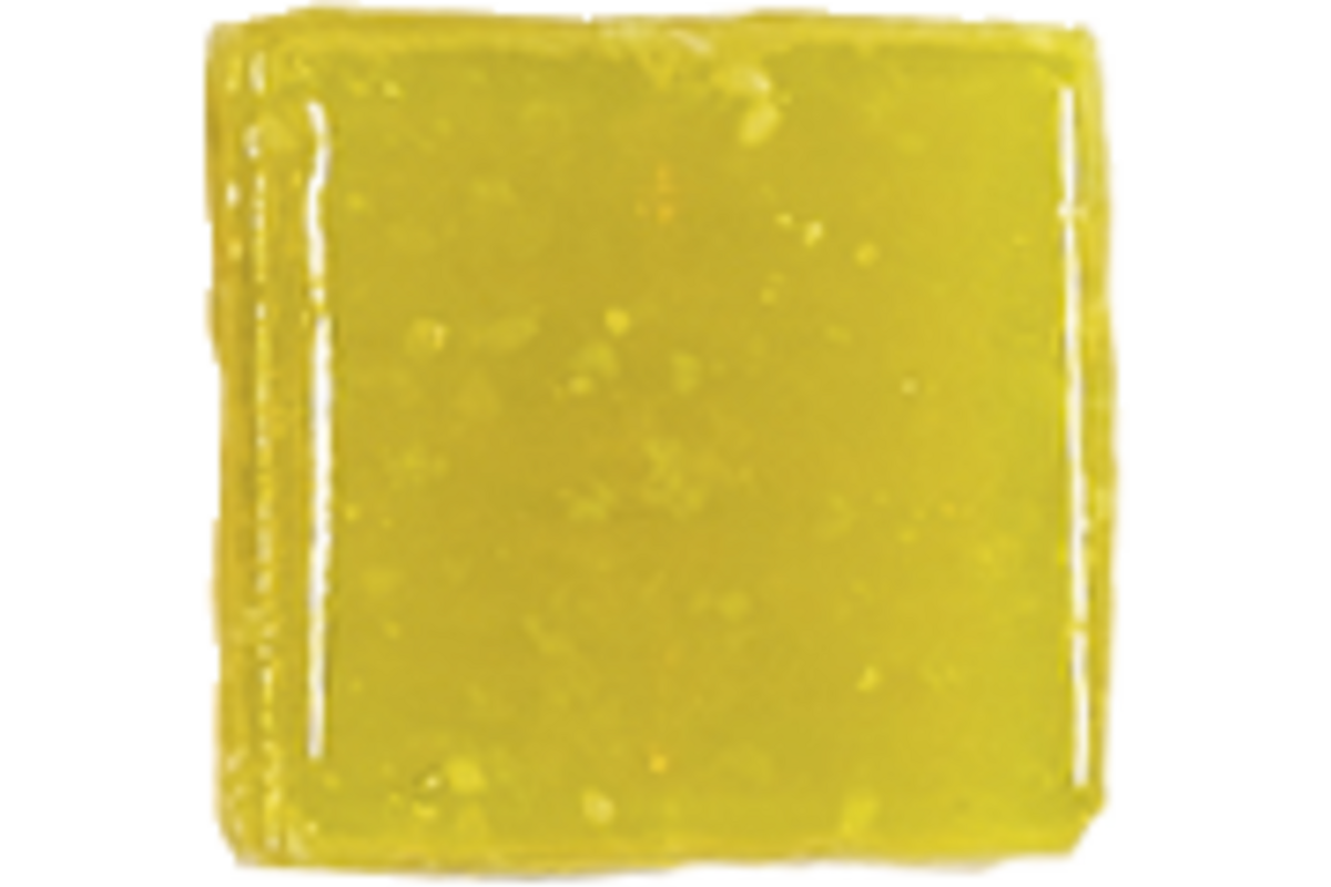 Glasmozaïek geel vierkant 1 x 1 cm, 300 stuks