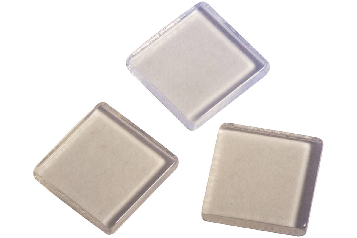 Acrylmozaïek 1 x 1 cm transparant wit-ecru 205 stuks
