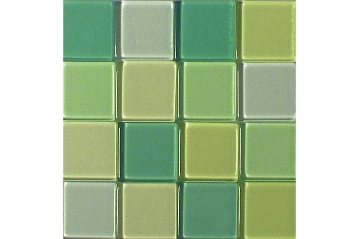 Acrylmozaïek 1 x 1 cm transparant lindegroen 205 stuks