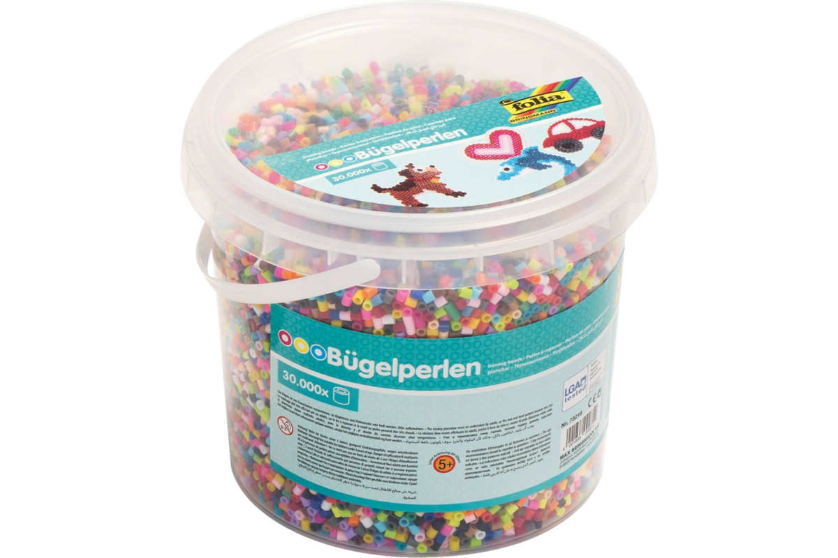Strijkkralen midi superpakket 30.000 stuks in 22 kleuren ass.