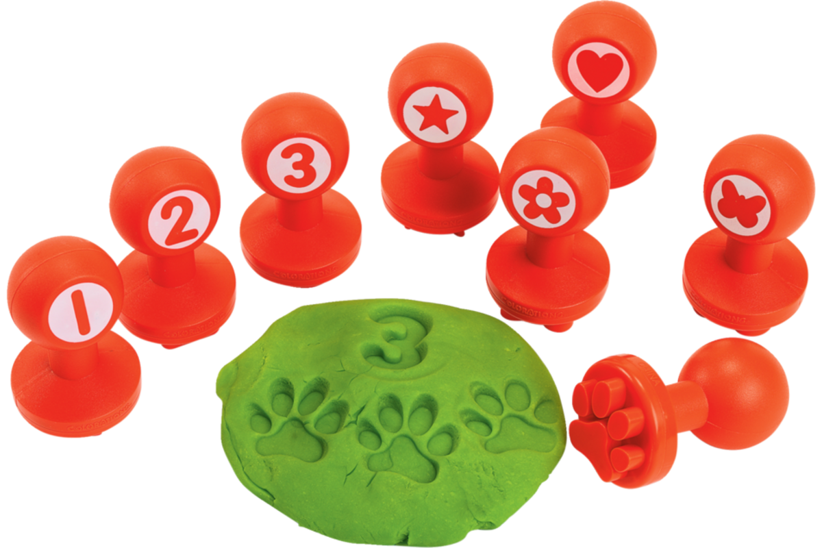 Vormen & Nummer stempels voor klei, set van 26 stuks