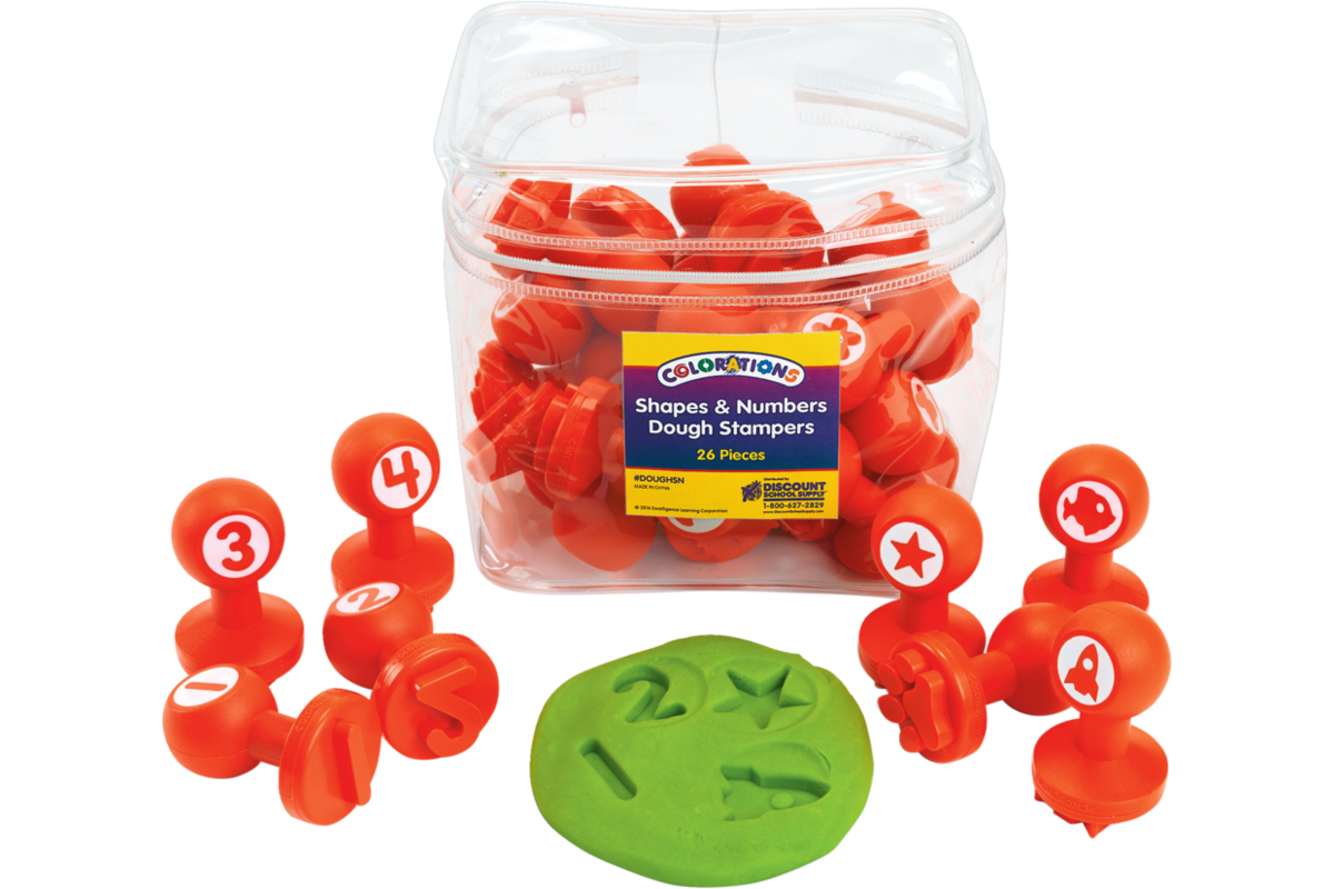 Vormen & Nummer stempels voor klei, set van 26 stuks