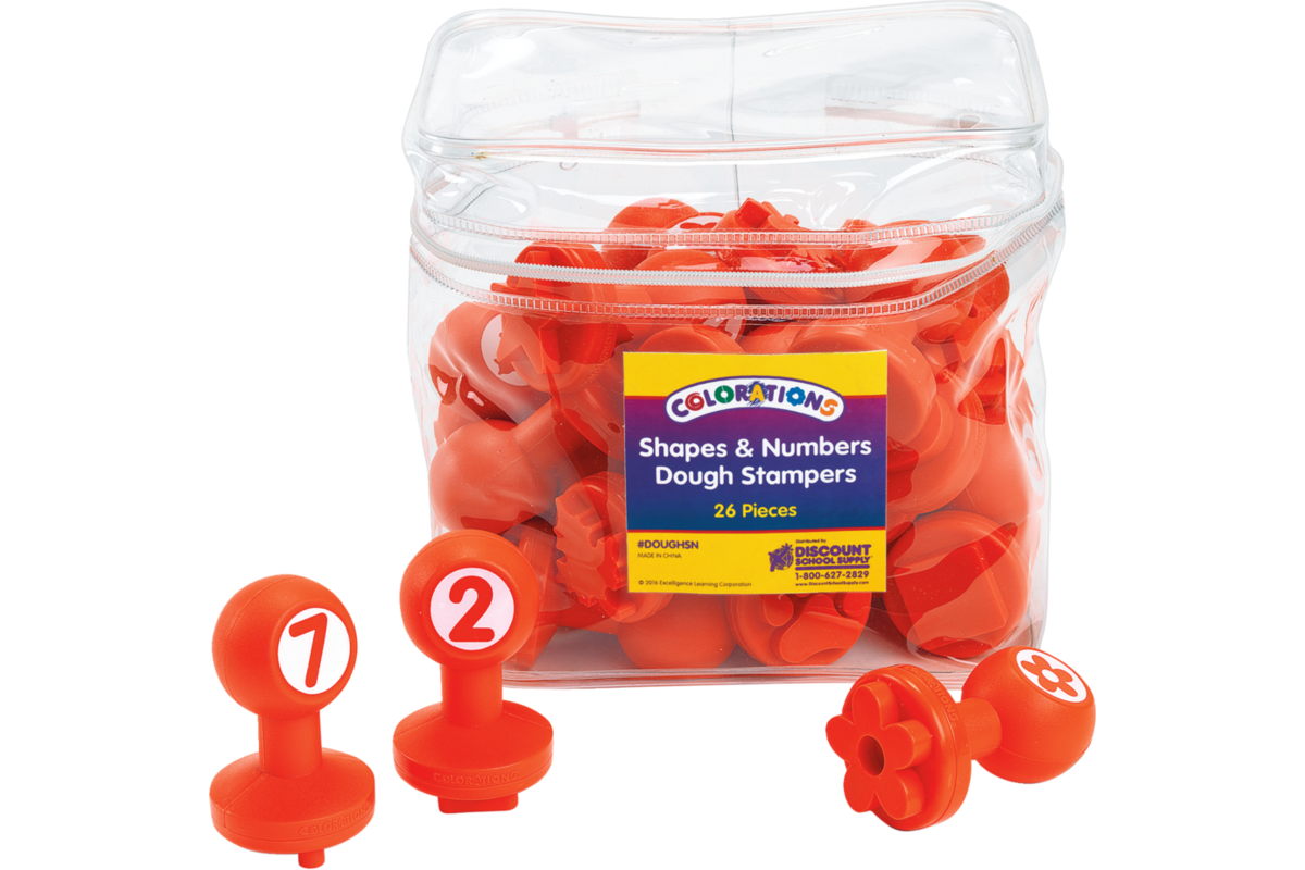 Vormen & Nummer stempels voor klei, set van 26 stuks