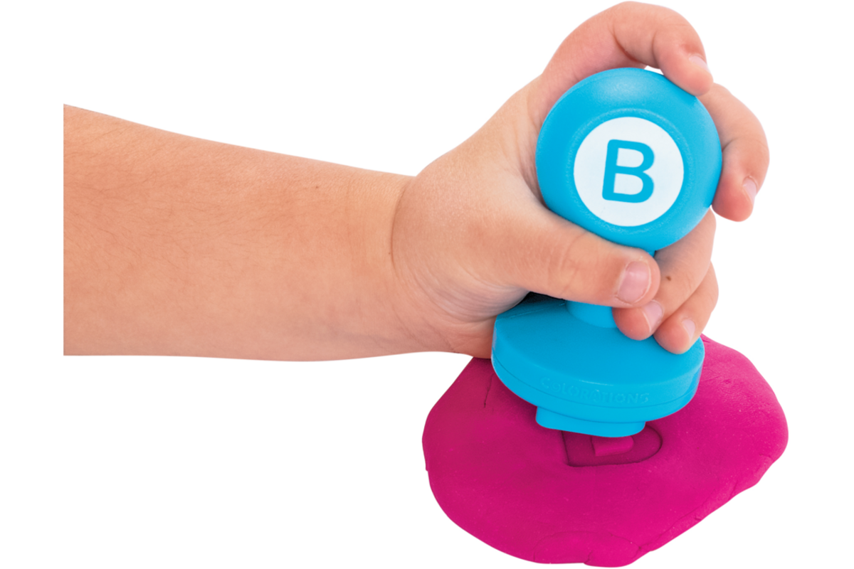 Letterstempels voor klei,  set van 26 stuks