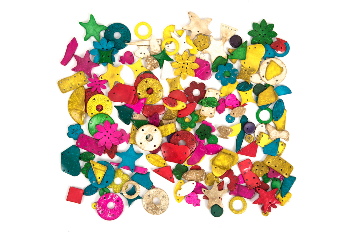 Kokosnoot diverse vormen assorti, 250 gram
