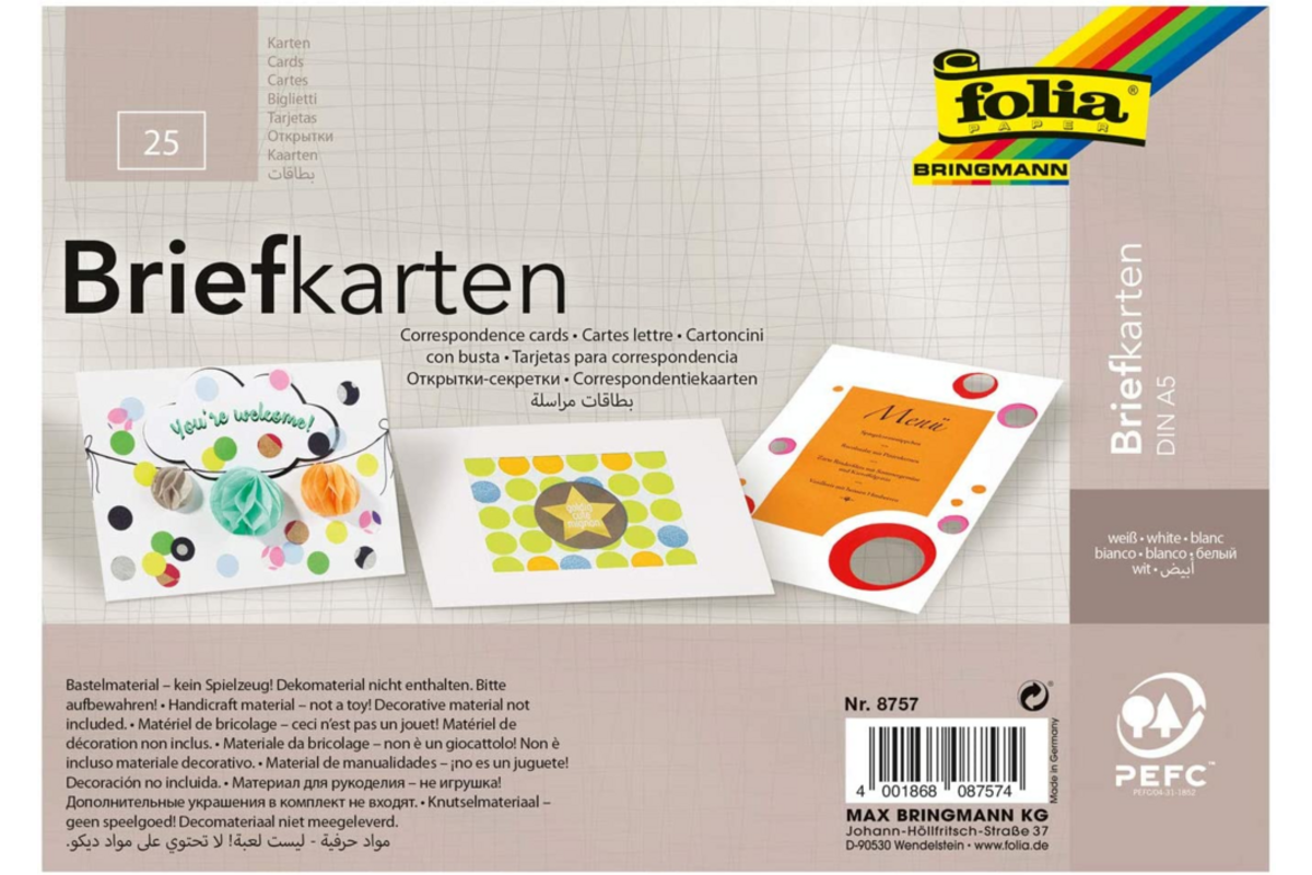 Wenskaarten/Ansichtkaarten A5 blanco 120 gr. | 25 stuks