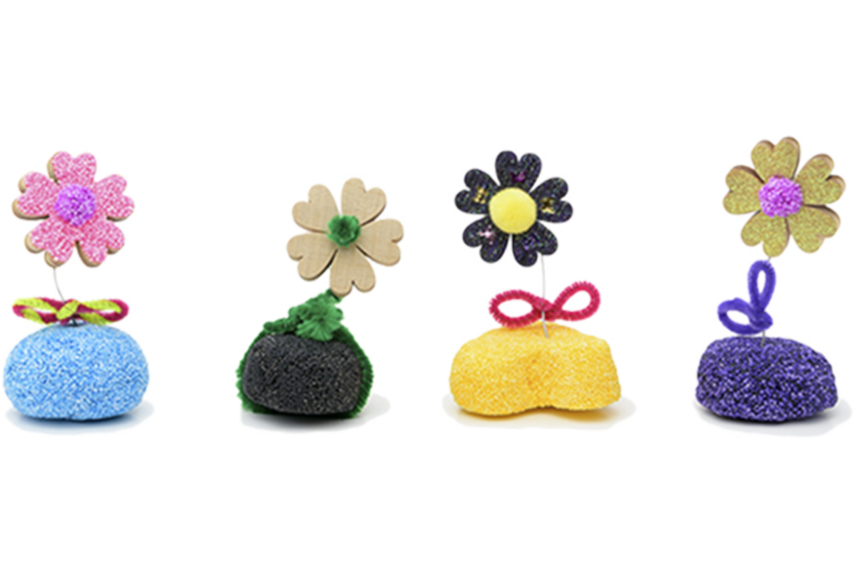 Houten Bloemen klein, 20 stuks