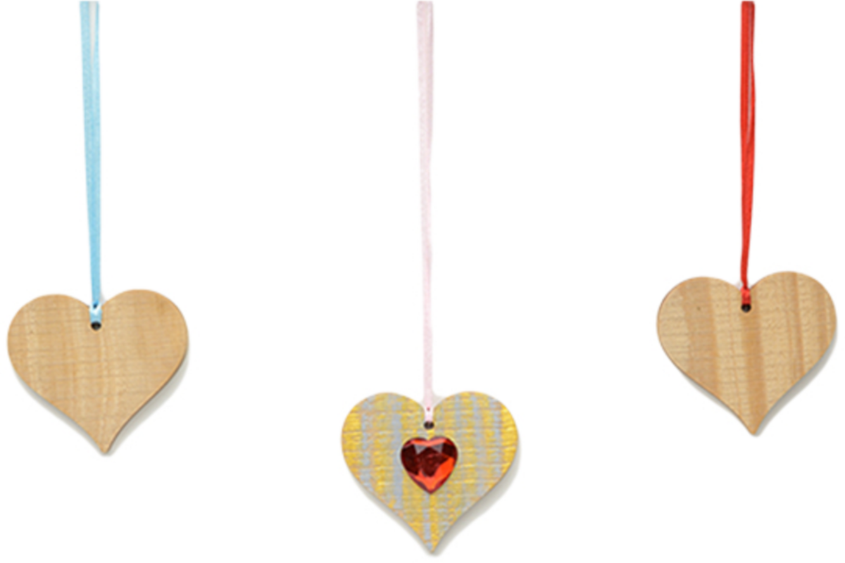 Houten Hart groot, 20 stuks
