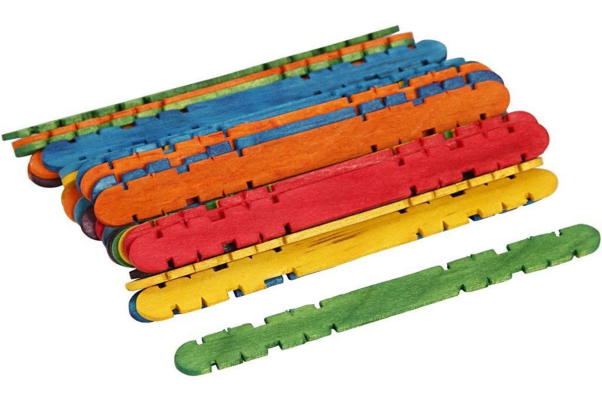 Constructiestokjes assorti 11,5 cm, 1000 stuks