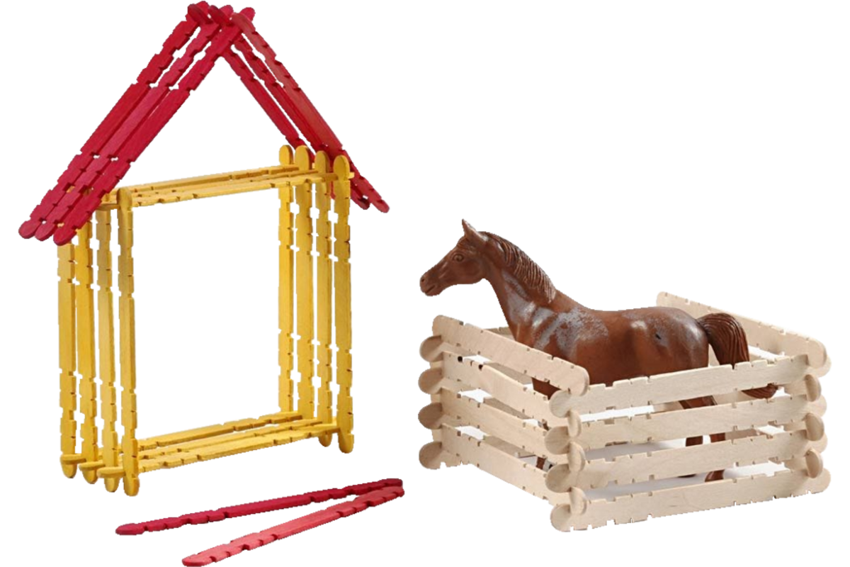 Constructiestokjes assorti 11,5 cm, 1000 stuks