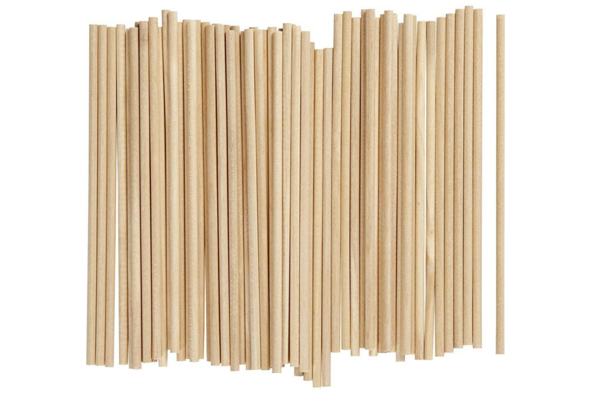 Ronde stokken 4 mm x 15 cm, 100 stuks
