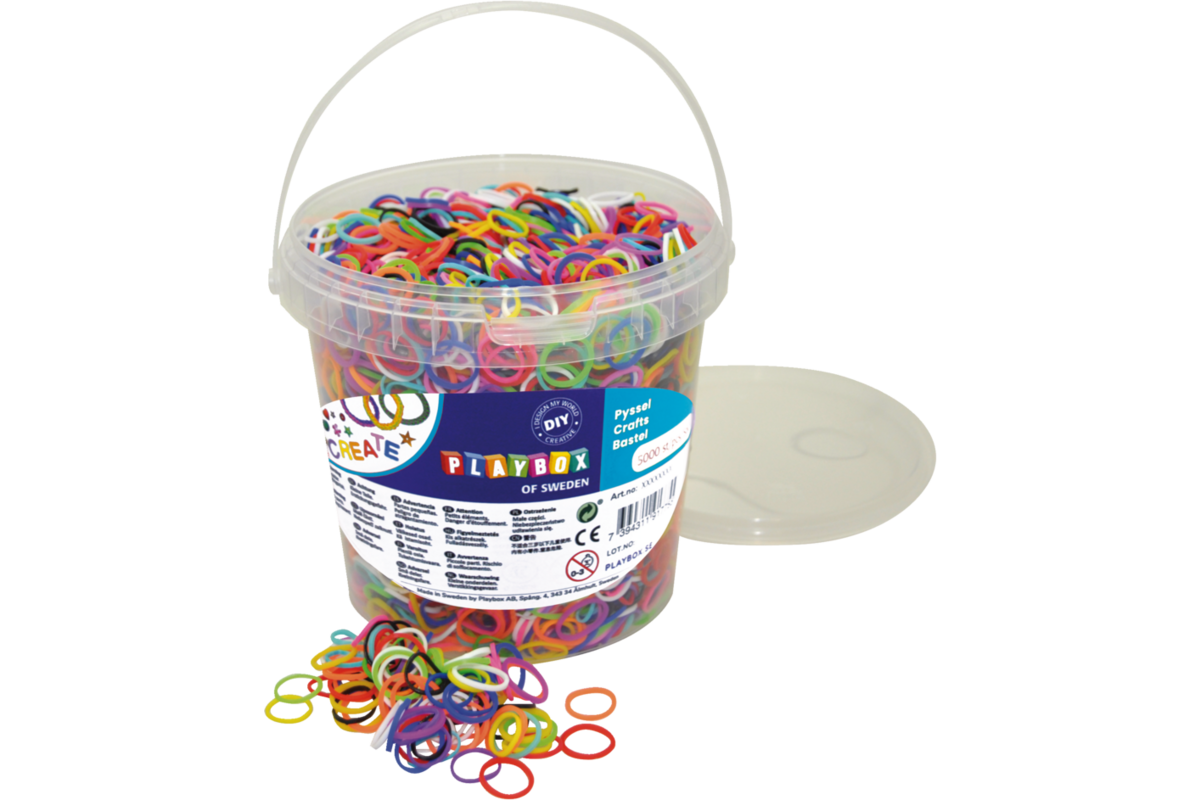 Loom bandjes assorti, 5000 stuks