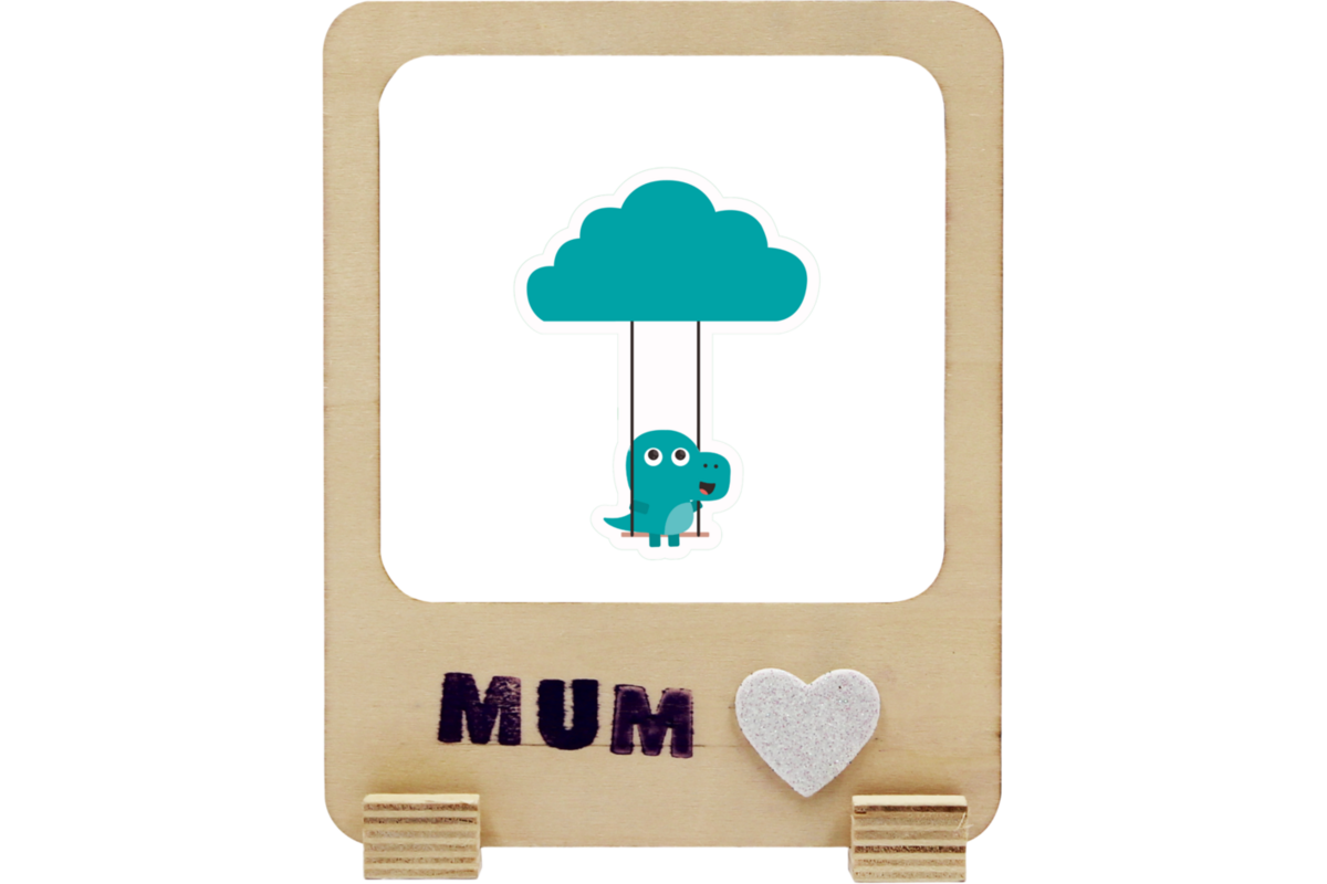 Fotolijst polaroid frame hout 13,5 x 10,5 cm, 6 stuks