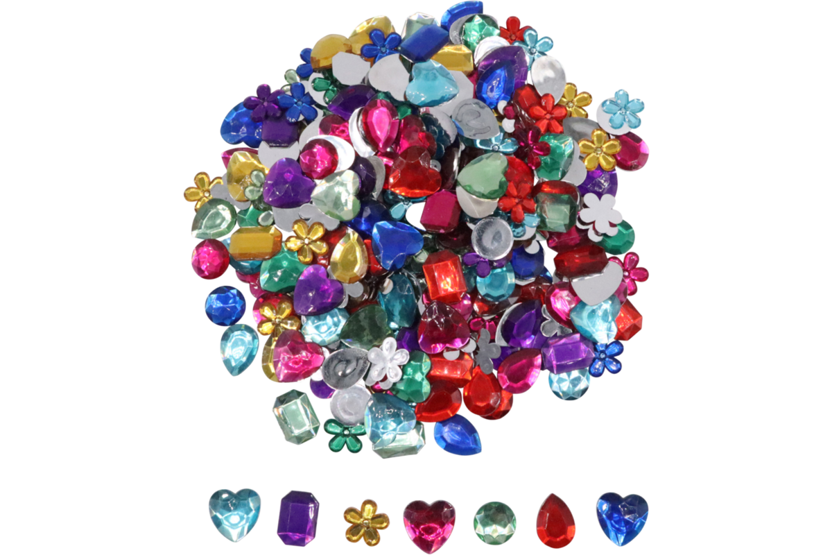 Edelstenen 2-3 cm diverse kleuren en modellen, 200 gram