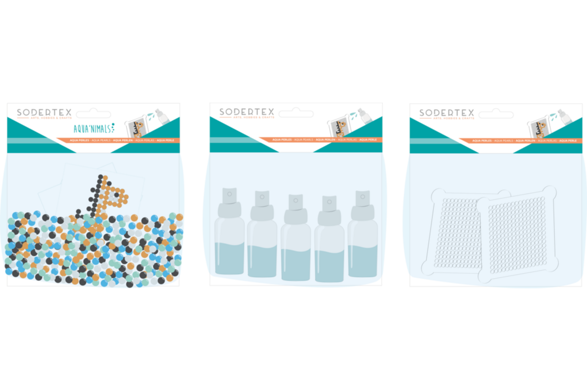 Onderplaat aquabeads 8 x 8 cm, 5 stuks