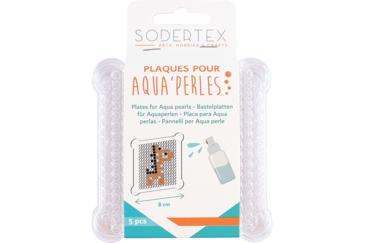Onderplaat aquabeads 8 x 8 cm, 5 stuks