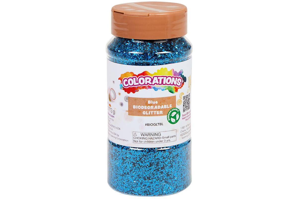 Glitter biologisch afbreekbaar 120 gram, blauw