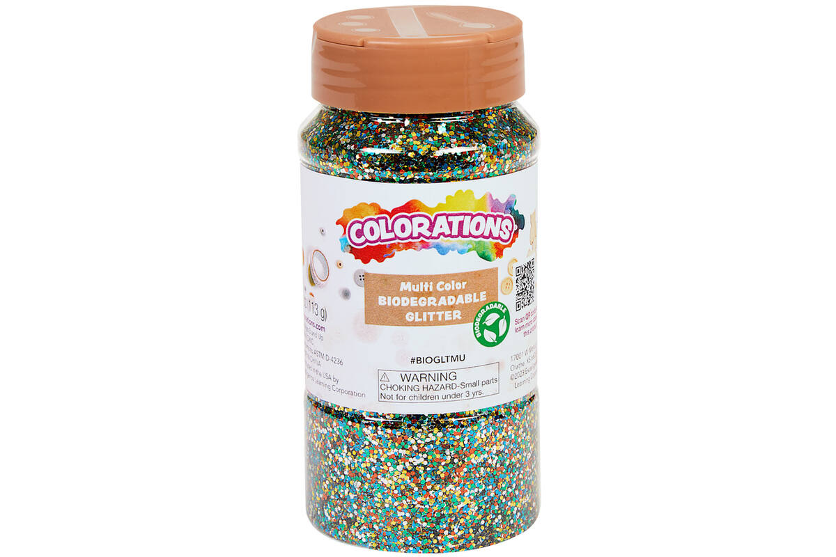Glitter biologisch afbreekbaar 120 gram, assorti