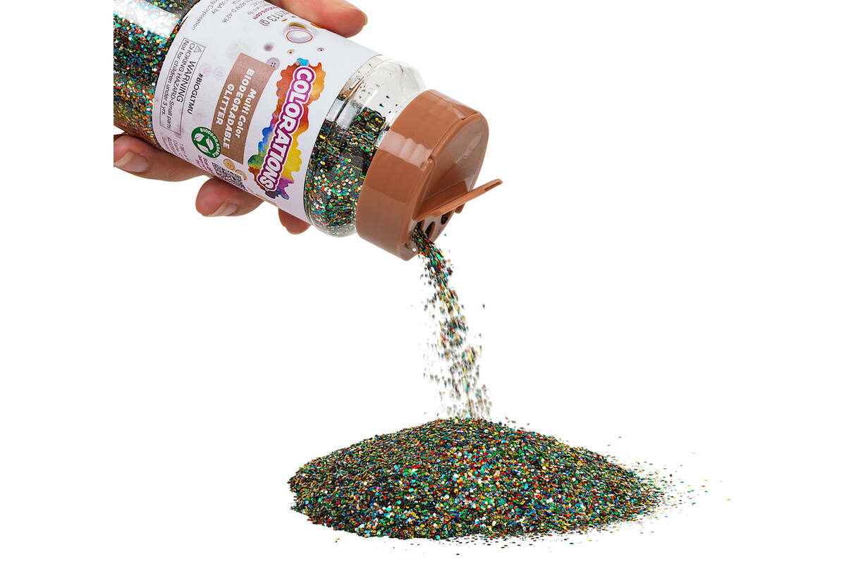 Glitter biologisch afbreekbaar 120 gram, assorti