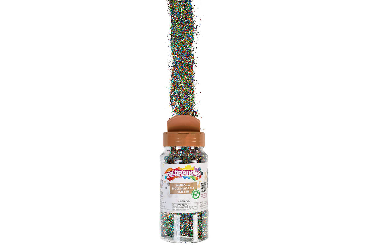 Glitter biologisch afbreekbaar 120 gram, assorti